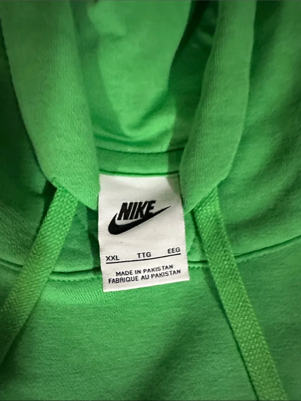 Nike Bright Green Pullover Hoodie with White Swoosh